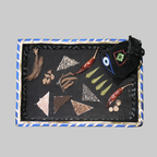 Protective Evil Eye Drawstring Pouch – Symbolic Velvet Accessory for Good Fortune