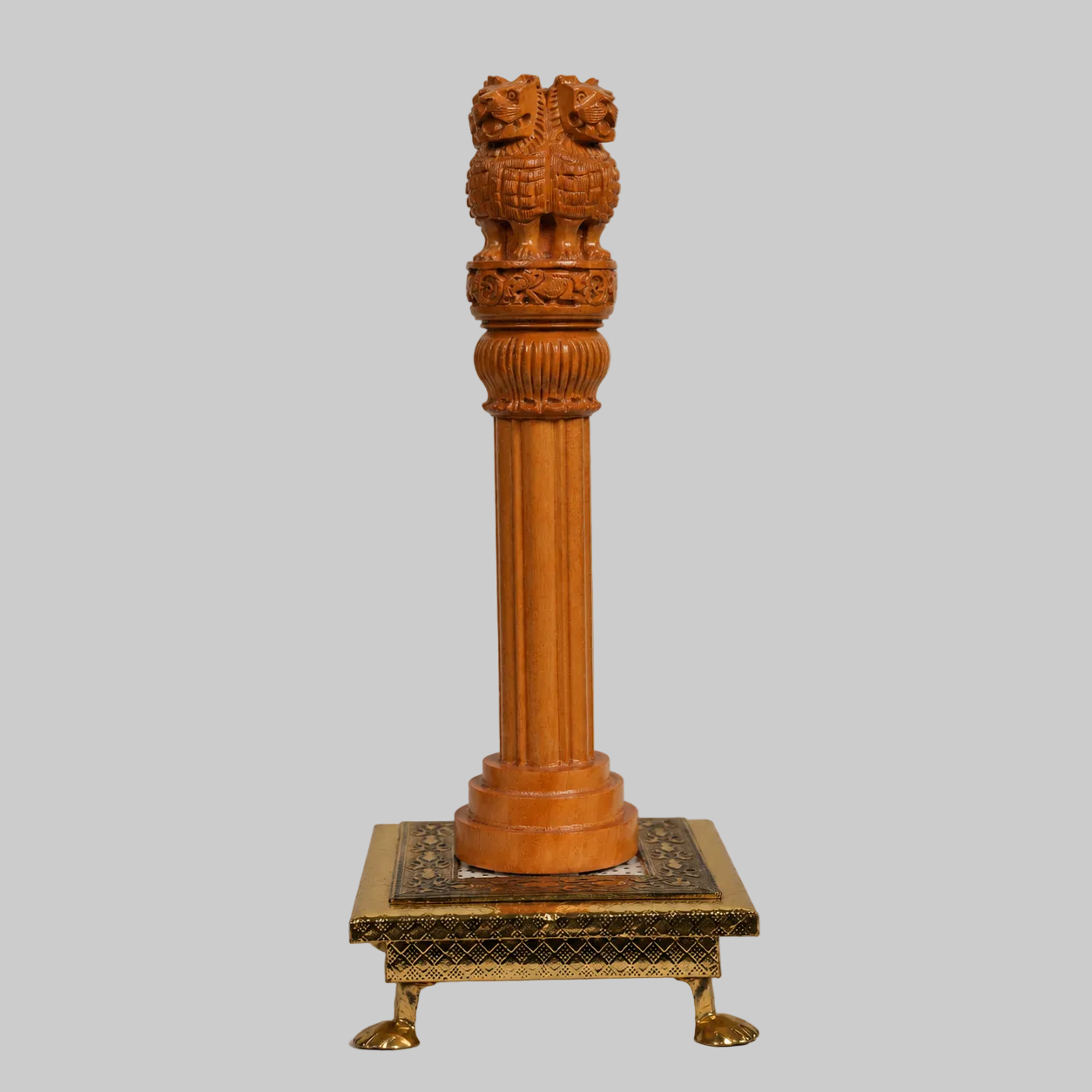 Ashoka Stambh Pillar Wooden Statue for Home & Office