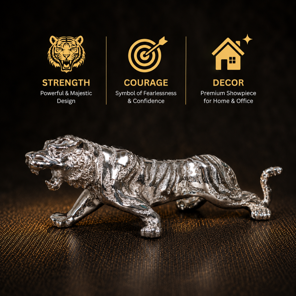 Benefits of Radiant Silver-Tone Roaring Tiger Figurine