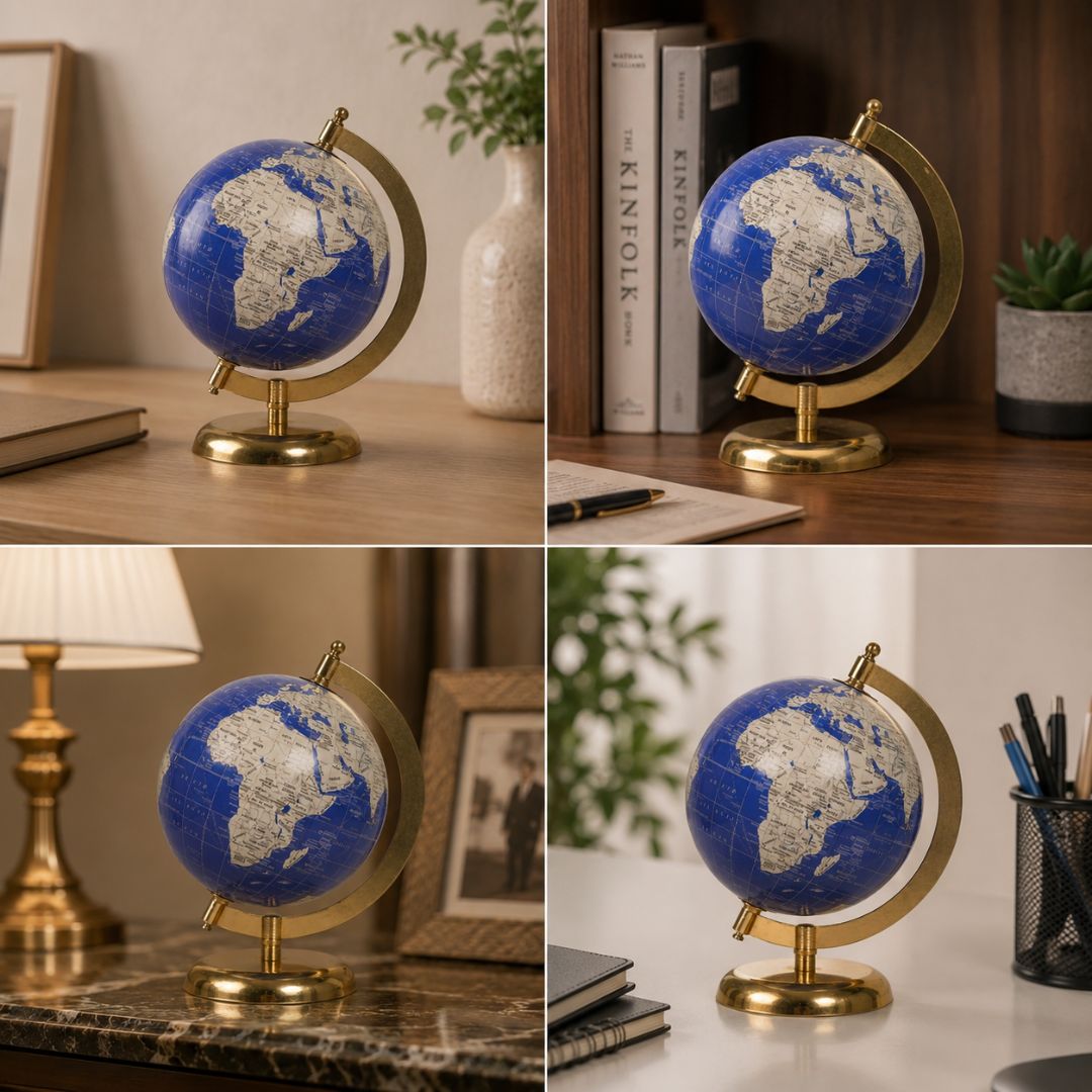 Best Place for Blue & Gold Modern World Globe