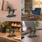 Best Place for Elegant Black and Gold Running Horse Showpiece