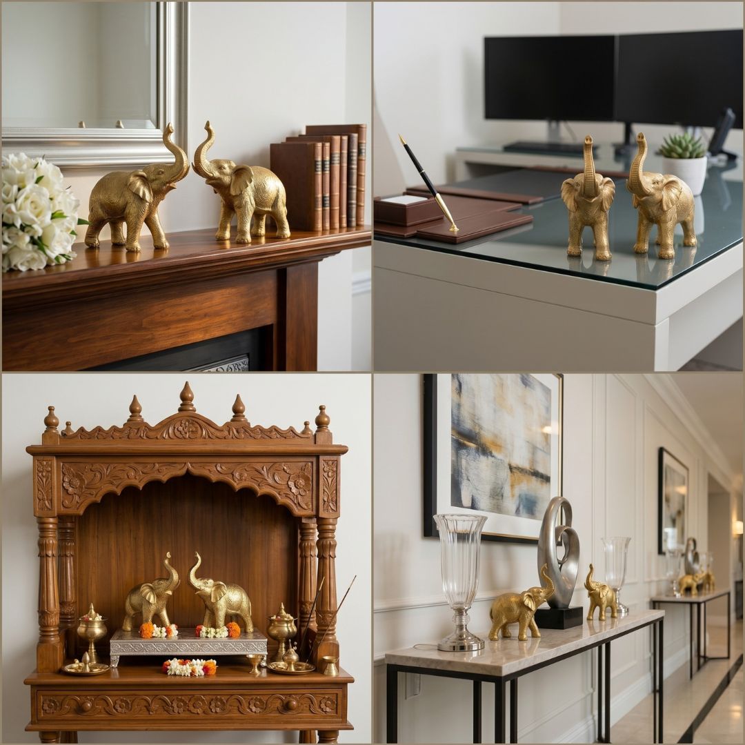 Best Place for Elegant Golden Elephant Duo