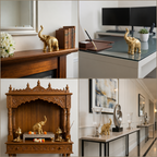 Best Place for Elegant Golden Trunk-Up Elephant Figurine