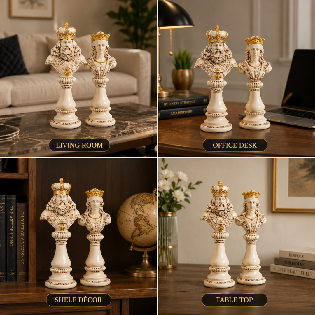 Best Place for Elegant King & Queen Bust Showpiece Set