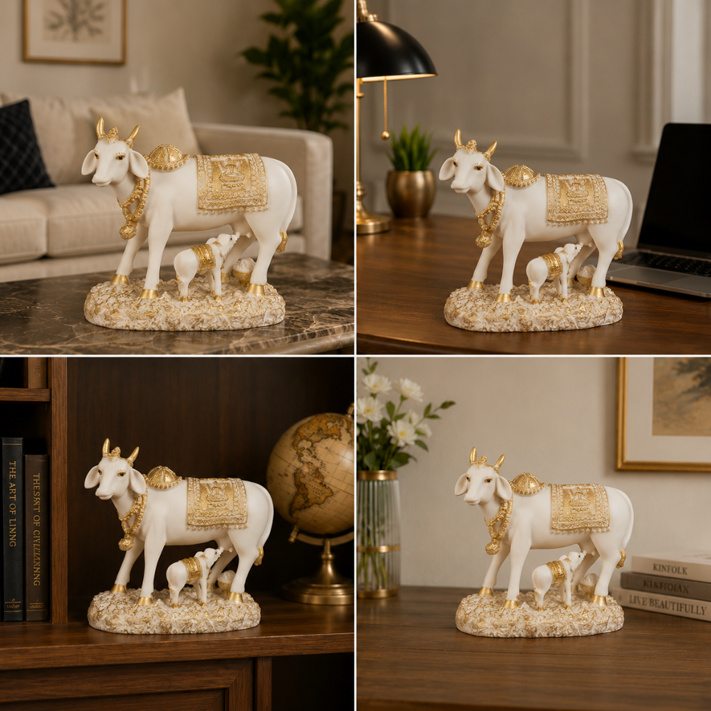 Best Place for Kamdhenu Cow with Calf Statue
