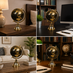 Best Place for Luxurious Black and Gold Decorative World Globe