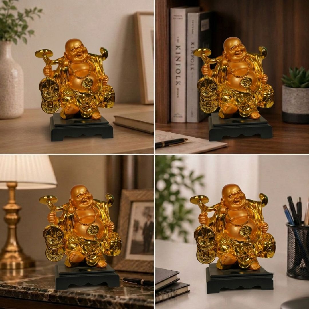 Best Place for Radiant Golden Laughing Buddha