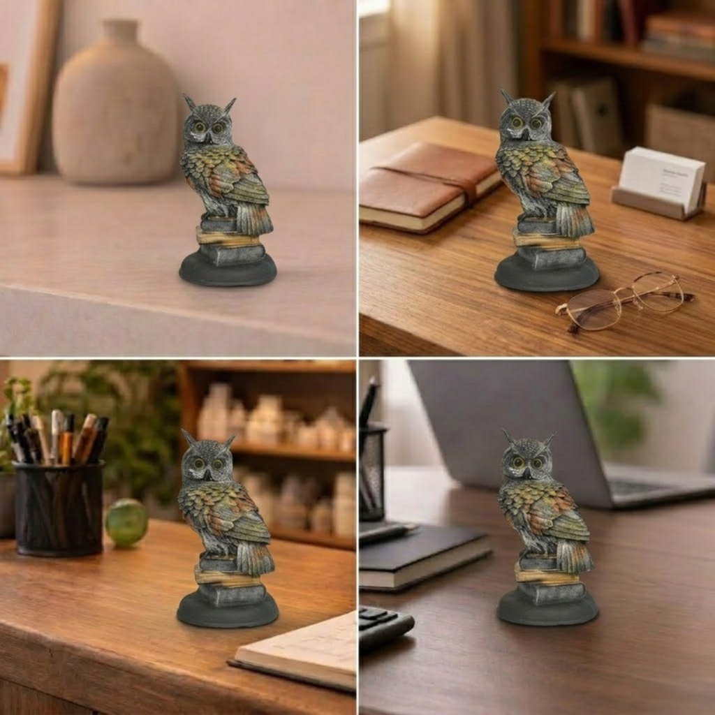 Best Place for Wise Owl on Books Showpiece
