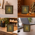 Best place for Golden Goddess Laxmi on Natural Pyrite Dust Wooden Frame