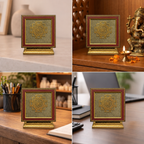 Best place for Golden Shree Yantra on Pyrite Crystal Dust Wooden Frame