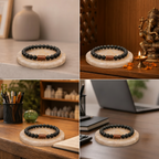 Best place for Natural Black Lava Stone & Brown Sunstone Barrel Energy Bracelet