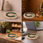 Best place for Natural Deep Green Aventurine & Light Green Jade Barrel Energy Bracelet