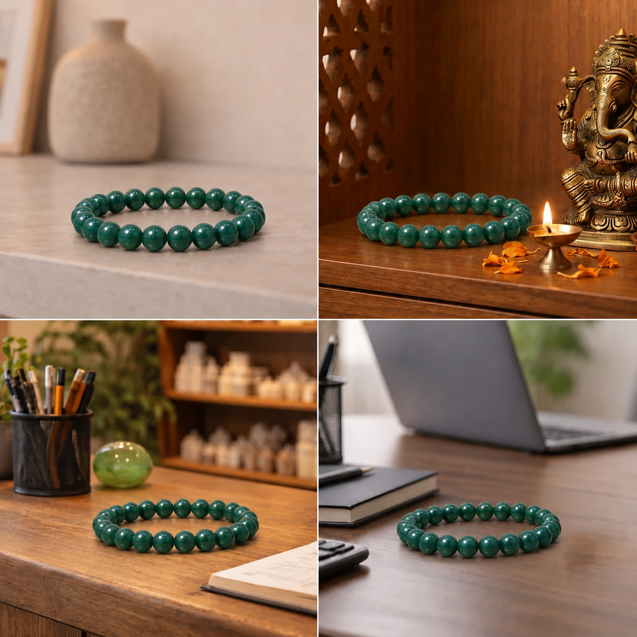 Best place for Natural Green Jade & Aventurine Energy Bracelet