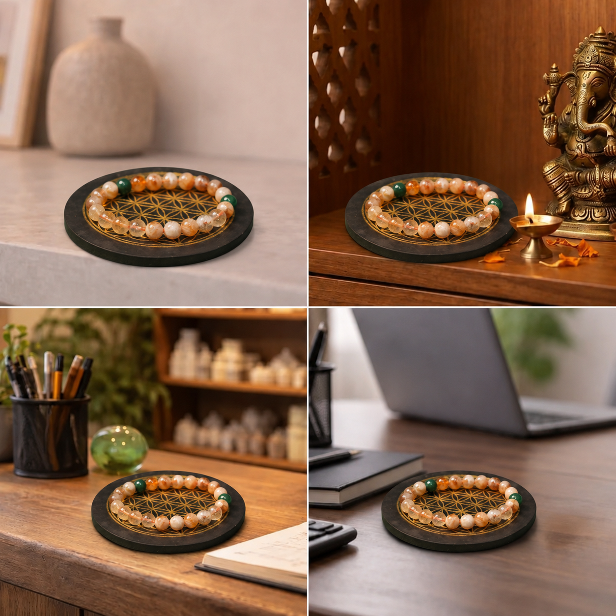 Best place for Natural Peach Quartz & Green Aventurine Accent Energy Bracelet
