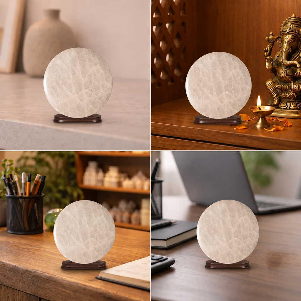 Best place for Natural Pure Round Selenite Charging Plate