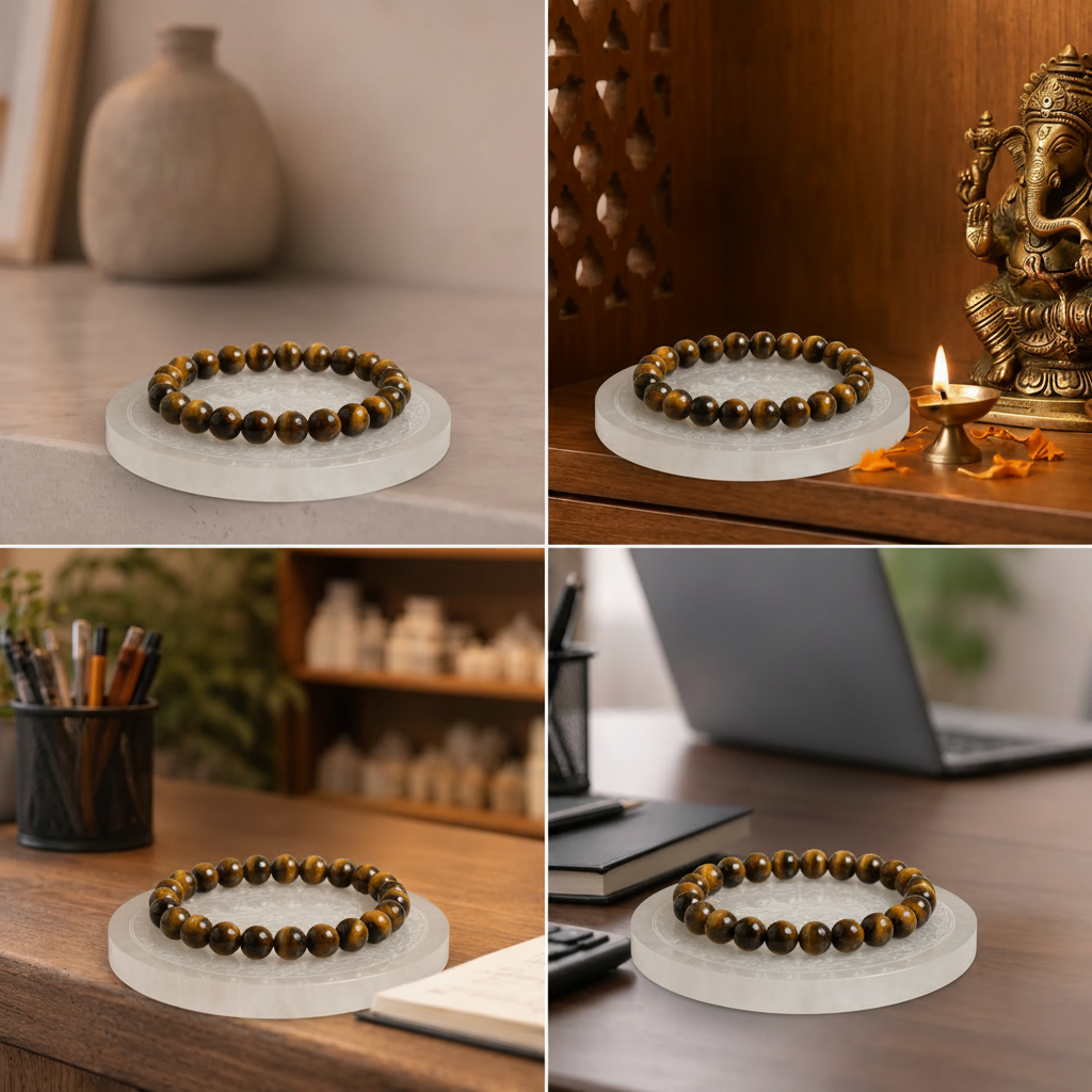 Best place for Natural Tiger Eye Gemstone Energy Bracelet for Courage