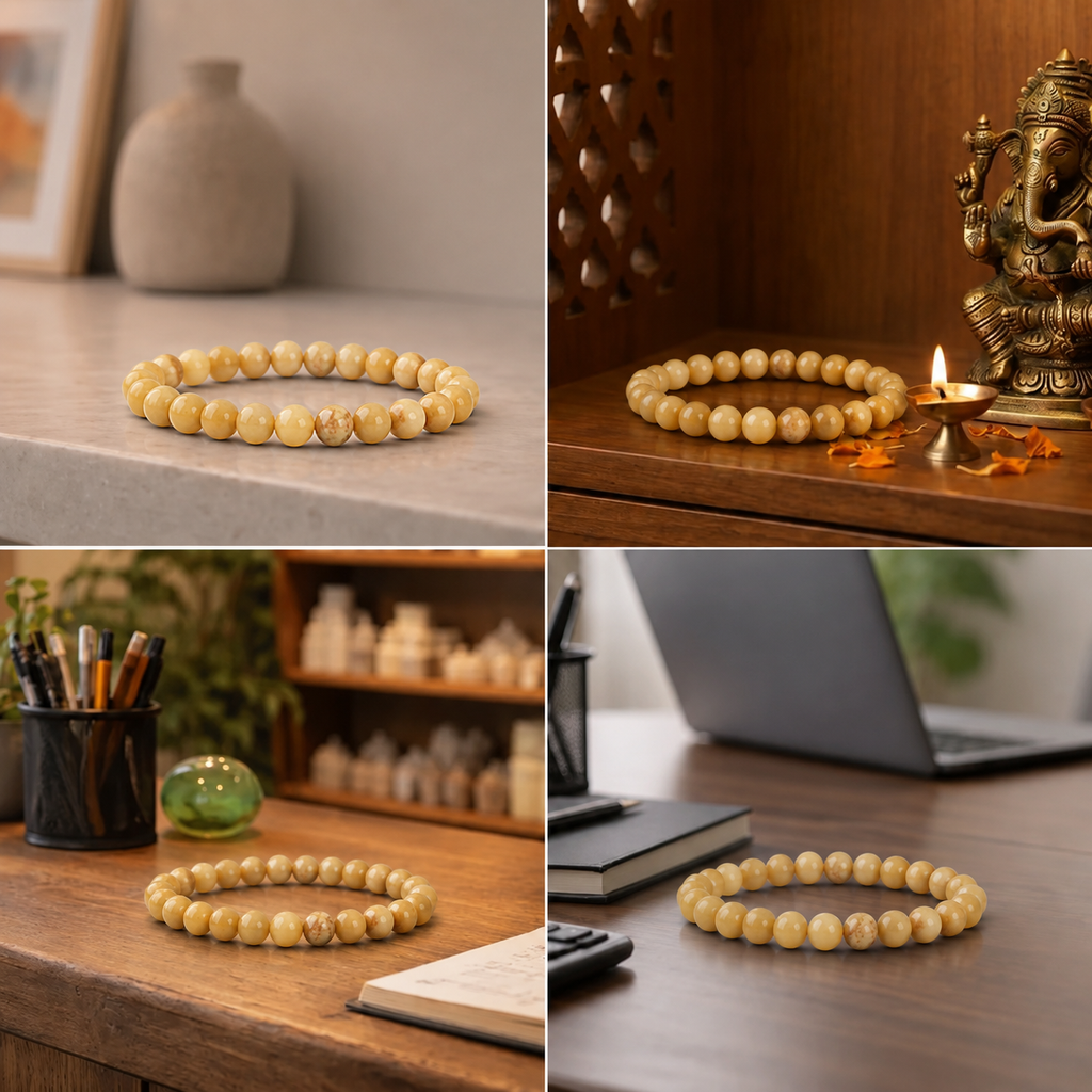 Best place for Natural Yellow Jade & Citrine Energy Bracelet for Wealth, Knowledge & Jupiter Alignment