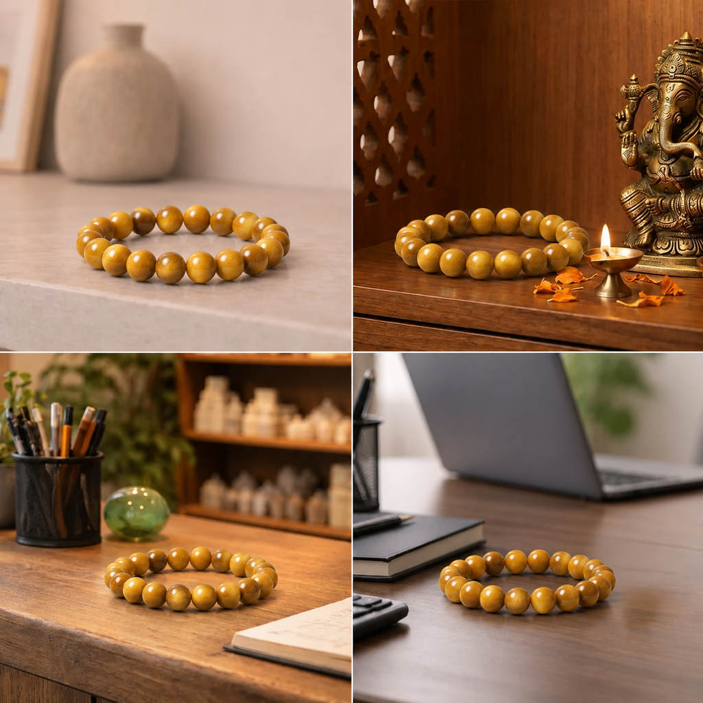 Best place for Natural Yellow Tiger Eye & Cats Eye Energy Bracelet for Focus, Confidence & Sun Energy