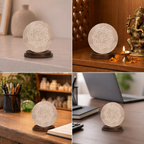 Best place for Sacred Om Lotus Engraved Natural Selenite Round Charging Plate
