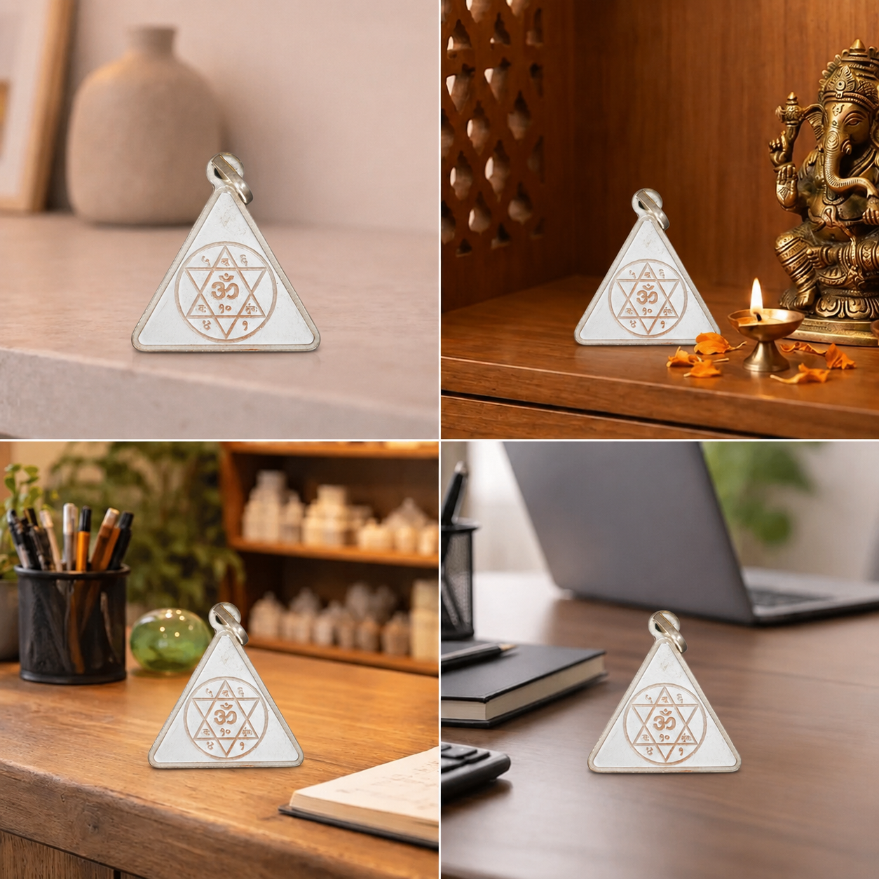 Best place for Silver Triangular Om Shatkona Yantra Tavij