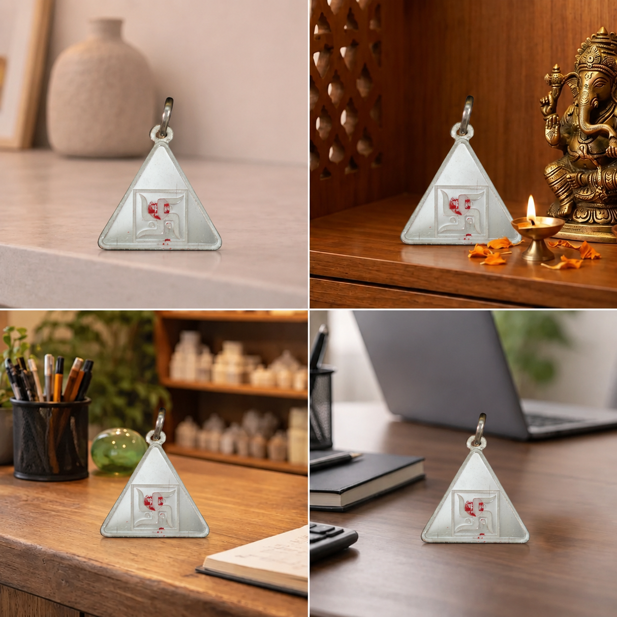Best place for Silver Triangular Swastik Yantra Tavij