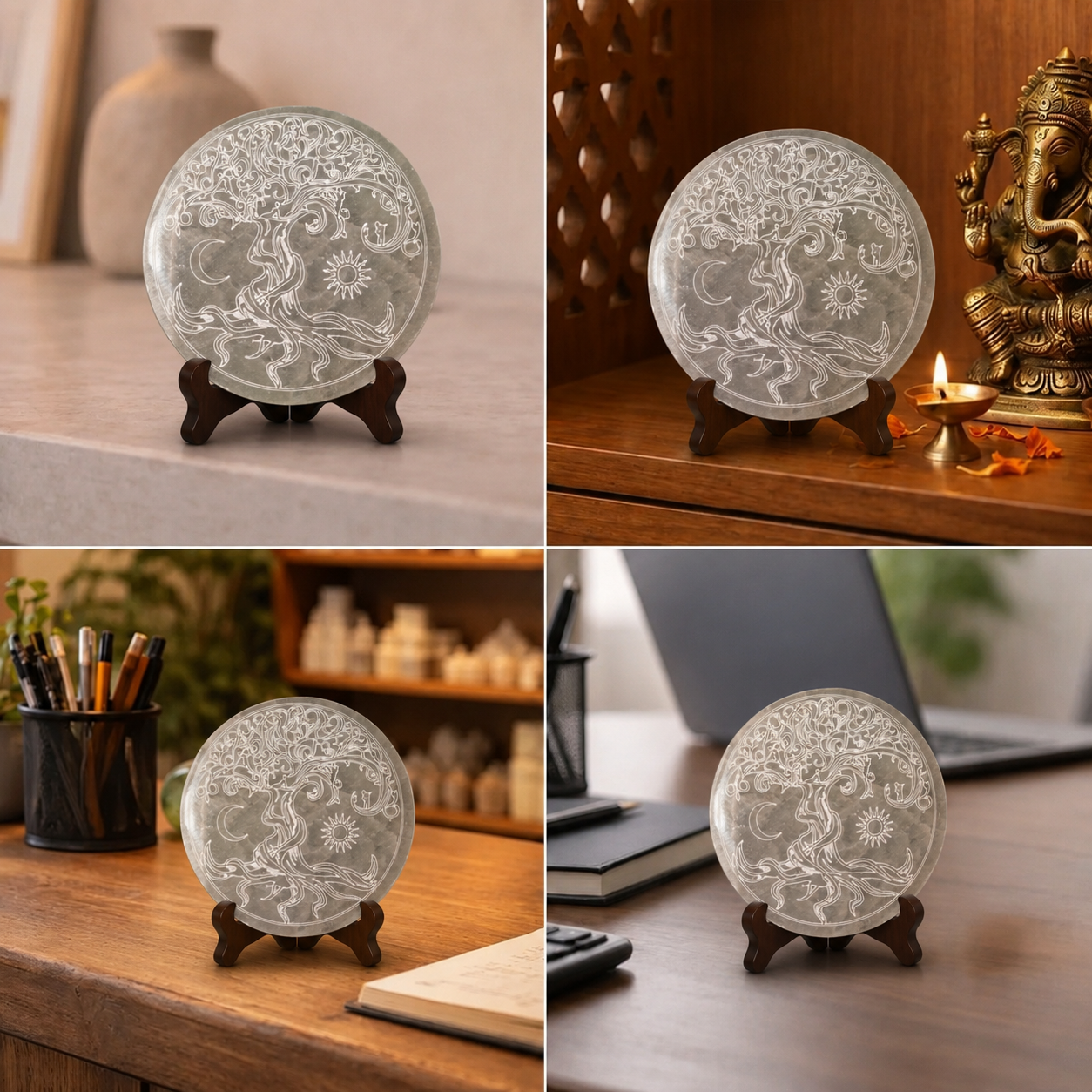 Best place for Tree of Life Engraved Natural Selenite Charging Plate