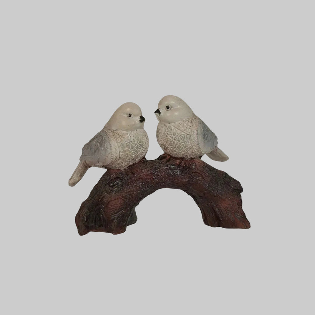 Charming Lovebirds on Branch Figurine – Whimsical Decor for a Cozy Home