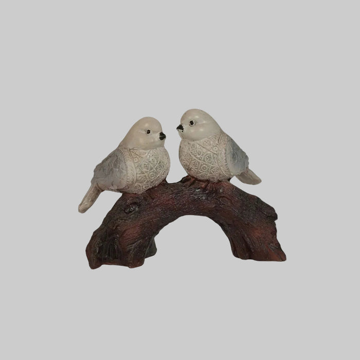 Charming Lovebirds on Branch Figurine – Whimsical Decor for a Cozy Home