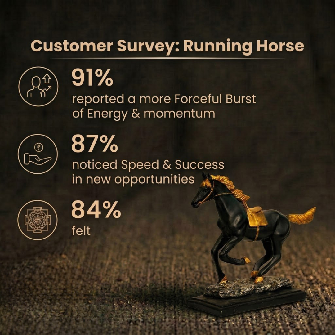 Customer Survey of Elegant Black and Gold Running Horse Showpiece