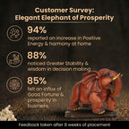 Customer Survey of Elegant Red Elephant with Golden Tusks