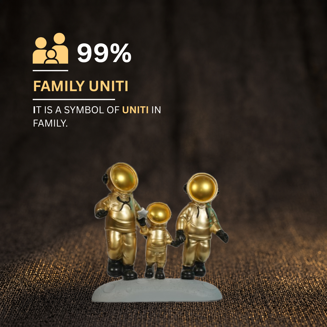 Customer Survey of Golden Astronaut Family Statue