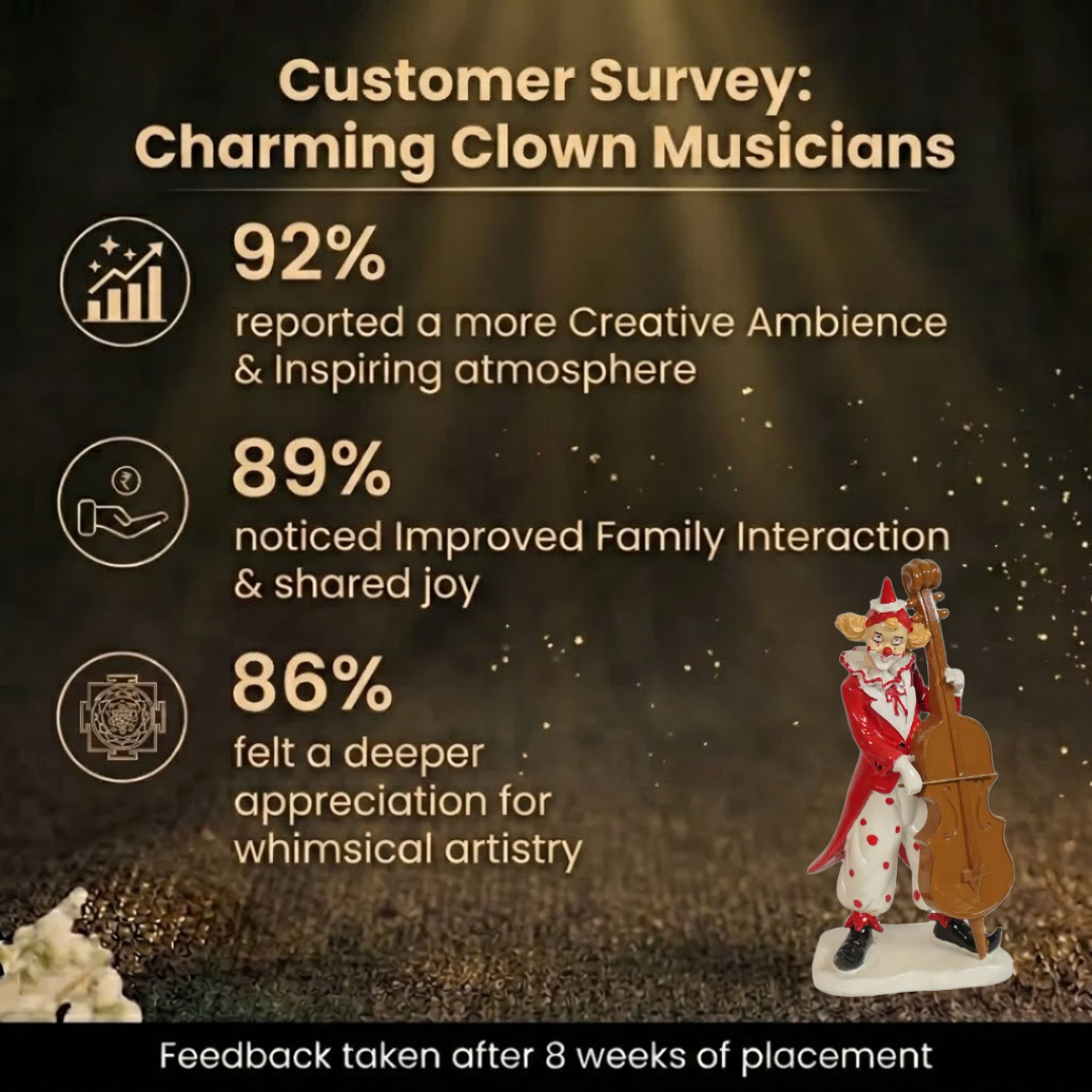 Customer Survey of Whimsical Double Bass Player Clown Figurine