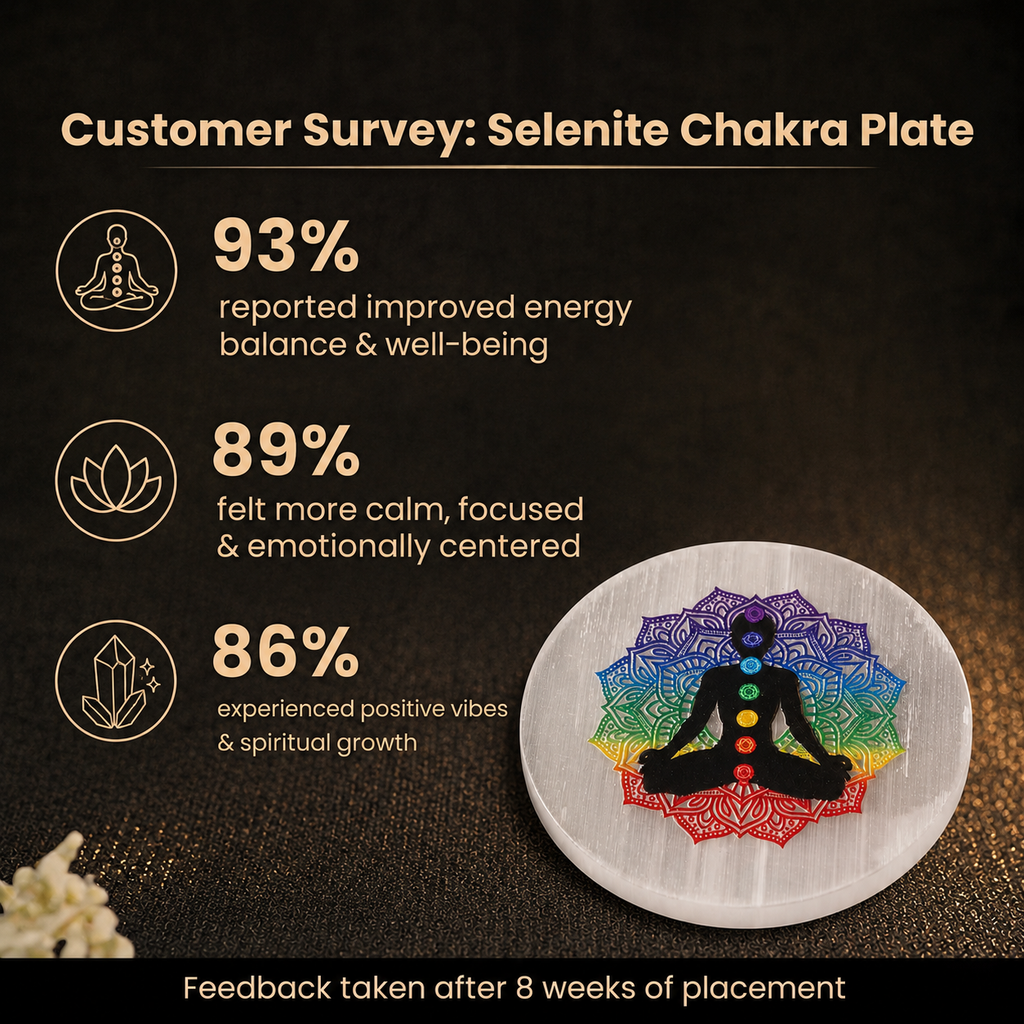 Customer survey of 7 Chakra Meditation Selenite Charging Plate
