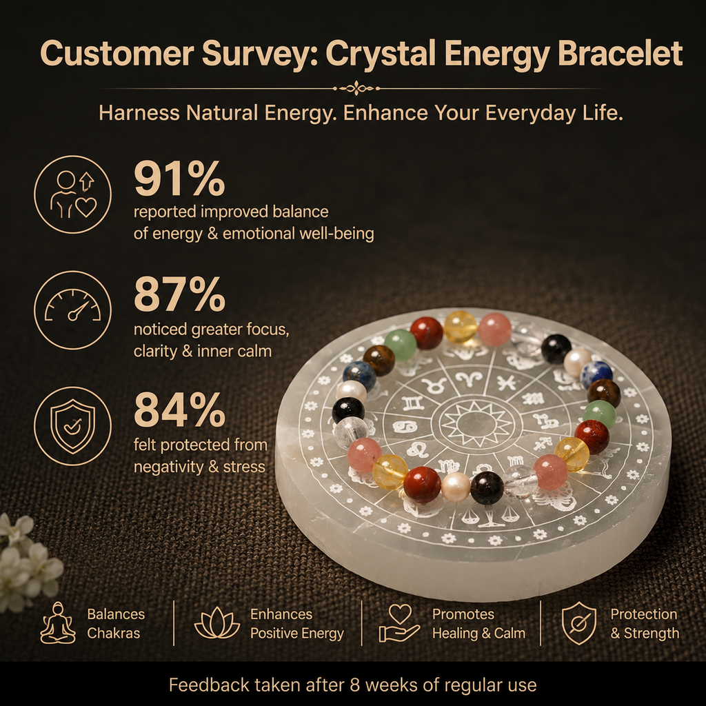 Customer survey of 7 Chakra Natural Healing Gemstone Bracelet