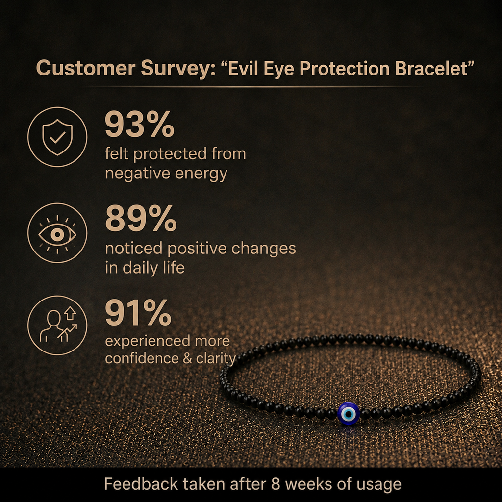 Customer survey of Black Spinel & Evil Eye Protection Anklet for Saturn (Shani) & Rahu Alignment