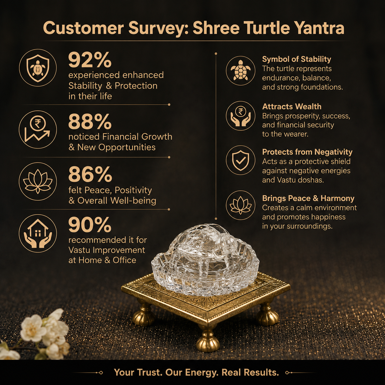 Customer survey of Crystal Tortoise with Glass Plate