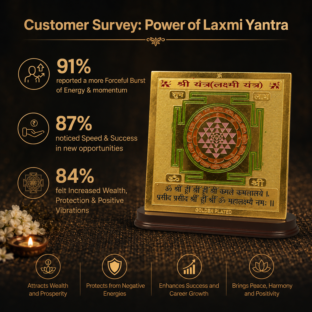 Customer survey of Gold Plated Shree Yantra (Lakshmi Yantra)
