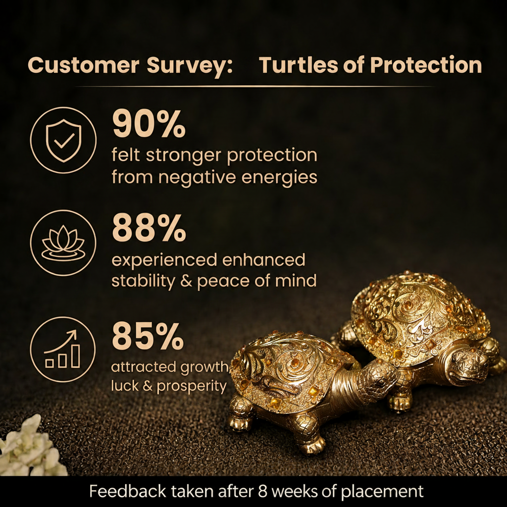 Customer survey of Golden Embossed Metal Tortoise Pair