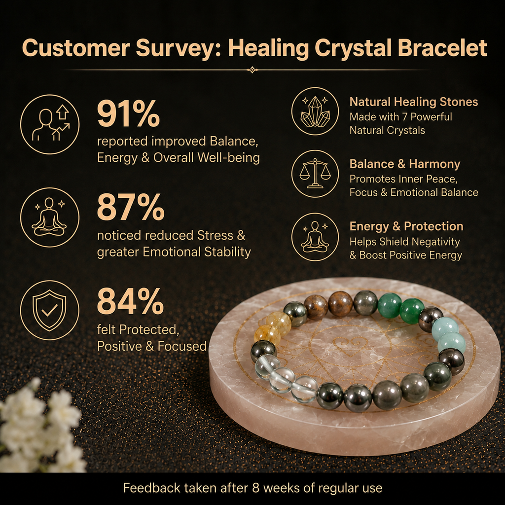 Custmer survey of Kubera Wealth & Prosperity Multi-Gemstone Pyrite Synergy Vastu Bracelet