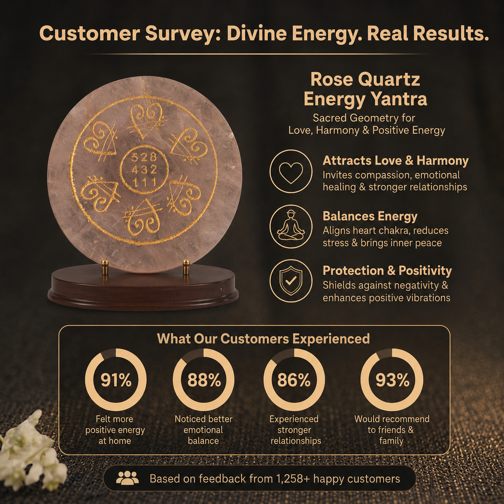 Customer survey of Rose Quartz Sacred Symbol & Angel Number Charging Plate