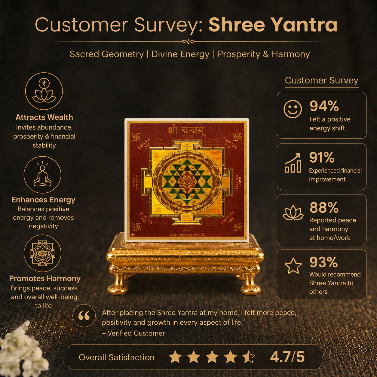 Customer survey of Shree Yantra