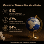 Customers Survey of Blue & Gold Modern World Globe