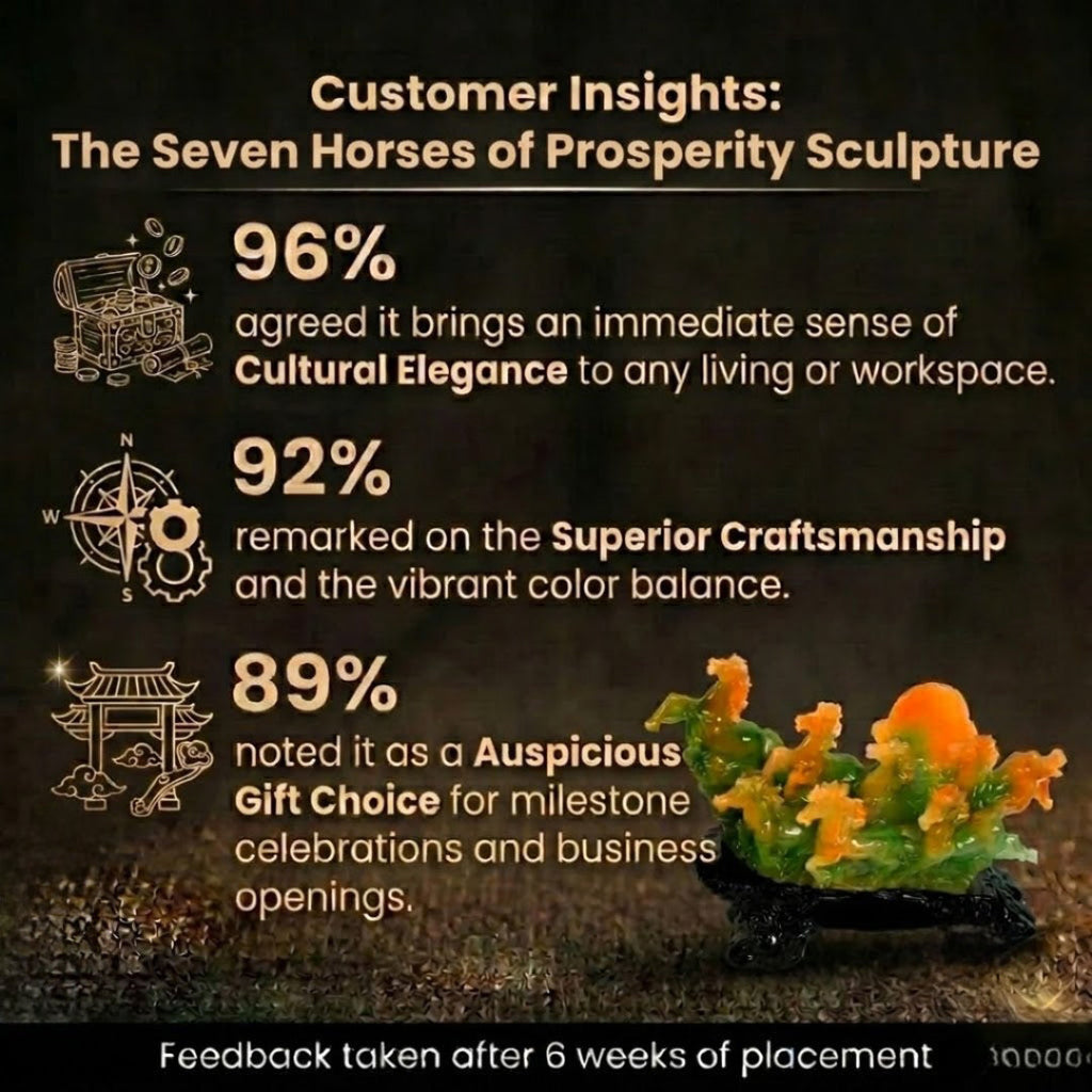 Customers Survey of Exquisite 7 Running Horses & Rising Sun Statue