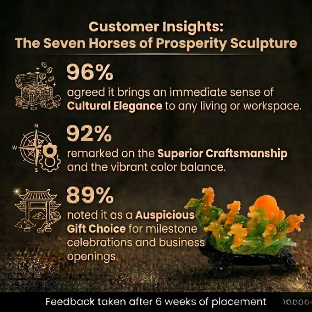 Customers Survey of Exquisite 7 Running Horses & Rising Sun Statue