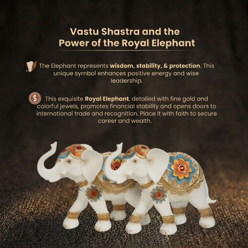 Details of the Exquisite Royal Elephant Showpiece