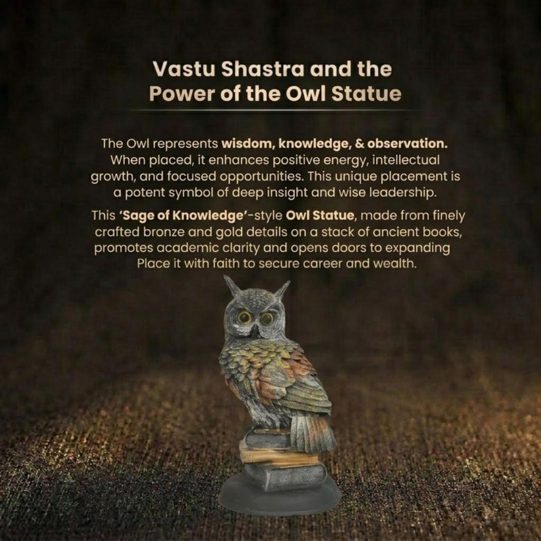 Details for the Wise Owl on Books Showpiece