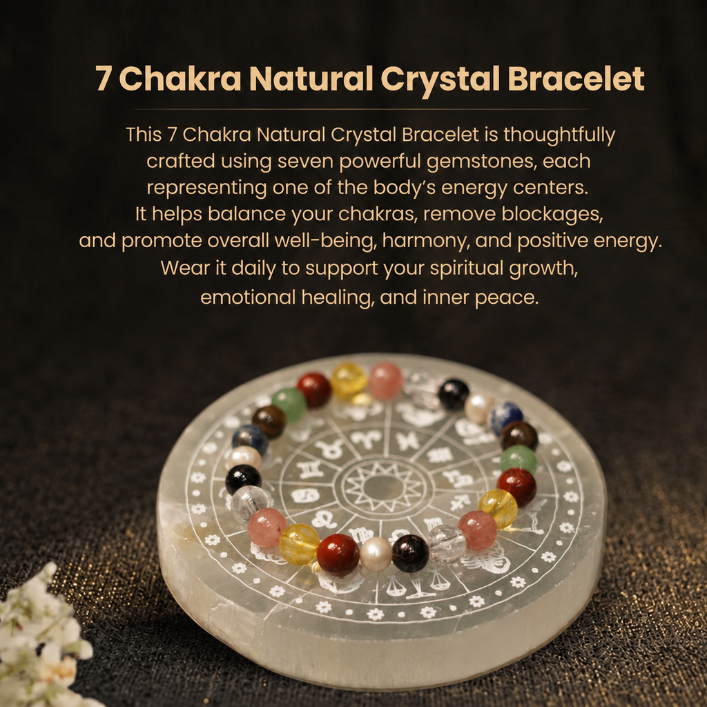 Details of the 7 Chakra Natural Healing Gemstone Bracelet
