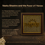Details of the 7 Running Horses with Rising Sun on Natural Pyrite Dust Wooden Frame