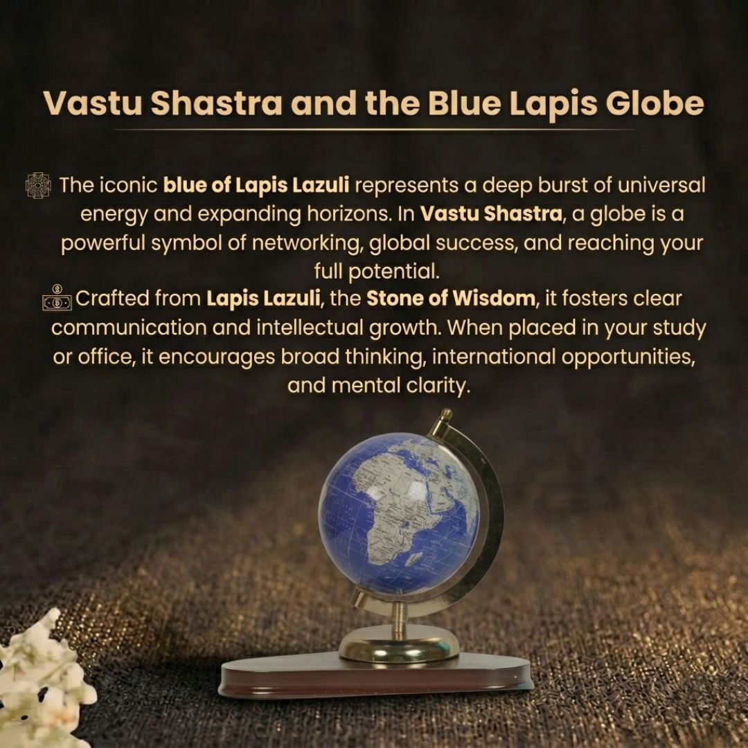 Details of the Blue & Gold Modern World Globe