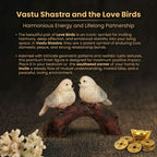 Details of the Charming Lovebirds on Branch Figurine